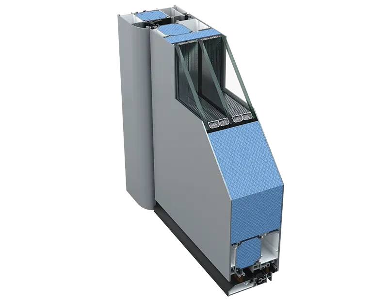 Portoncini alluminio Tehni - TLS 90 Curved Flush