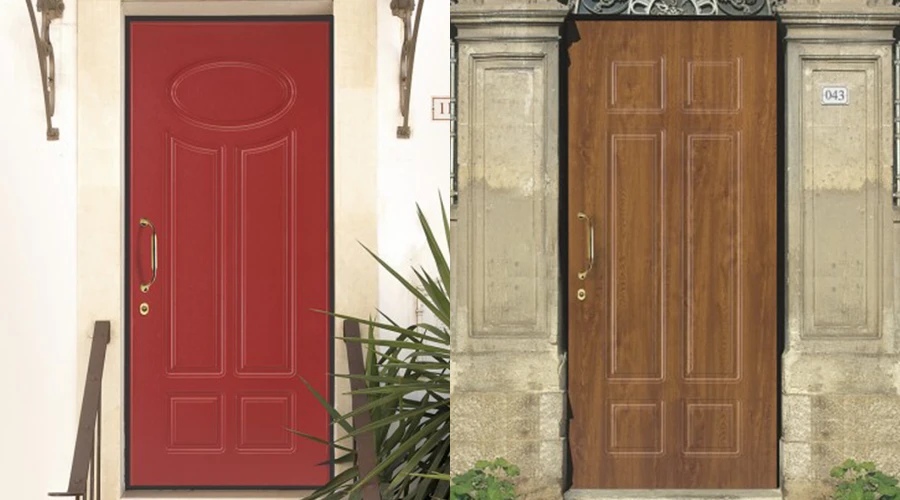 Portoncino ingresso con vetro in PVC